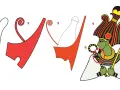Król z insygniami: zielonoskóry władca w tradycyjnej koronie i z berłem, symbolizujący potęgę.