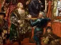 Hołd pruski Matejki: Albrecht Hohenzollern klęka przed Zygmuntem I Starym. Bogate stroje i dramatyzm sceny.
