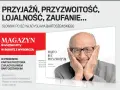 Uśmiechnięty Władysław Bartoszewski z dłońmi przy policzkach. Nagłówek głosi: "Przyjaźń, przyzwoitość, lojalność, zaufanie...". Warto być przyzwoitym.
