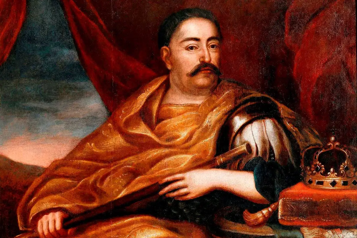 Portret króla Jana III Sobieskiego, który obronił Wiedeń. Jego zasługi dla Polski są nieocenione.